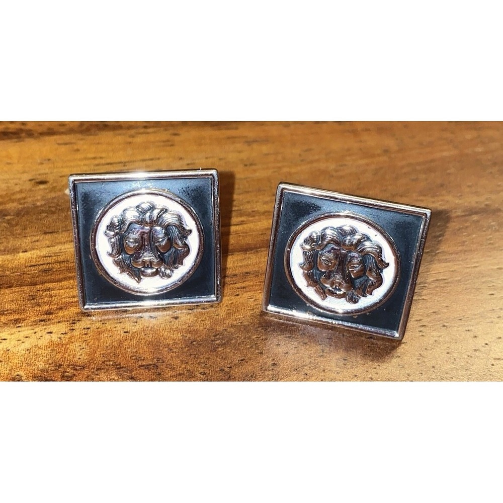 Leo Lion Vintage SWANK Cuff Links & Tie Bar Clip lannister sigil got